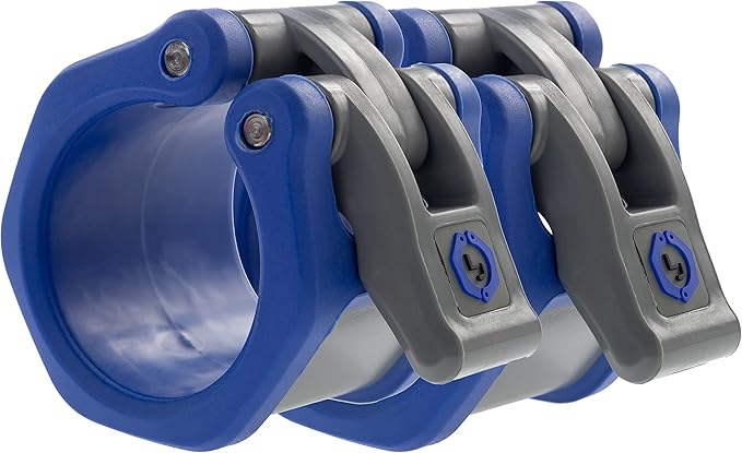 Lock-Jaw HEX 50mm / 2" Olympic Barbell Collar (Blue)