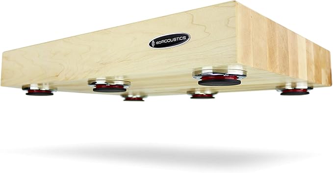 IsoAcoustics Delos Turntable Isolation Butcher Block Series: 2216M2 (22"W x 16"D x 3"H) Maple