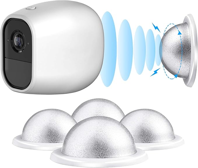 Skylety Security Wall Mount, Metal Magnetic Mount Compatible with Magnetic Arlo, Arlo Pro, Arlo Pro 2, White, Arlo Accessories (4 Pack)