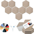 Mollywell Hexagon Acoustic Panels, High Density, Soundproofing, Decorative Noise Reduction Felt Wall Tiles for Ceilings, Home Office & Gaming Room (Deep Camel), 12x10x0.4 Inch