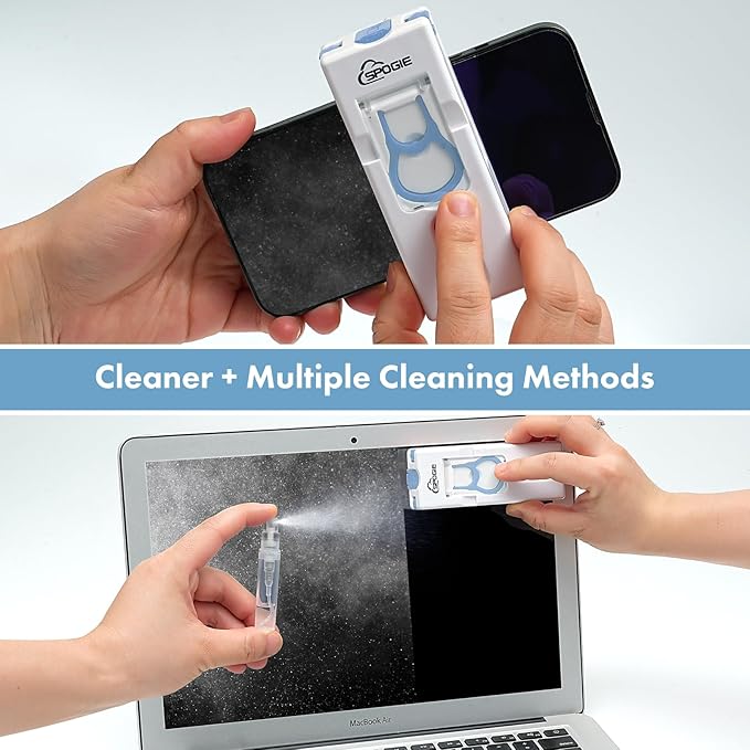 11-in-1 Keyboard Cleaning Kit, Laptop Cleaning Kit Keyboard Brush Cleaner Electronics Cleaner for Cell Phone/Earbuds/Camera Lens/Computer with Multifunctional Cleaning Tool Blue (Light Blue)