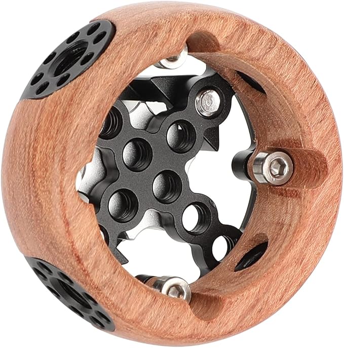 CAMVATE Round Hand Wheel with M6 Rosette Mount for Camera Video Wooden Handgrip - 3217