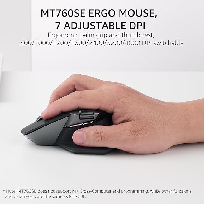 Rapoo 9560M Wireless Keyboard and Mouse Combo, Blade-Series E9550L 110-Key Ultra-Thin Keyboard and MT760SE Wireless Mouse, Support 4 Devices, Quiet, USB-C, Rechargeable, for Windows/Mac/Linux/Chrome