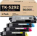 TK5292 TK-5292 Toner Cartridges 4-Pack High Yield Replacement for Kyocera TK-5292K TK-5292C TK-5292M TK-5292Y Compatible with Kyocera ECOSYS P7240cdn Laser Printer Ink Kit(Black Cyan Magenta Yellow)