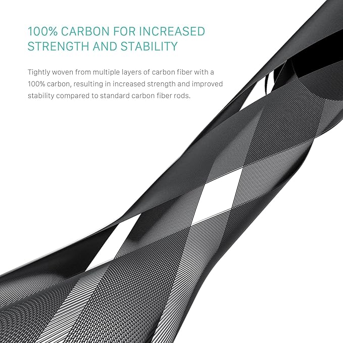 Tilta 2X Carbon Fiber Rods 15mm for Rail Support System | Increased Strength | Mount Accessories | Lightweight | DSLR Shoulder Rig, Camera Stabilizer Cage, Matte Box (30cm)