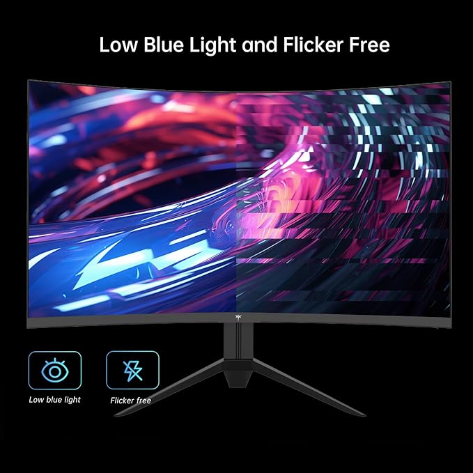 KTC 32 Inch FHD 1080p Curved Gaming Monitor - VA 1500R Curved Monitor, 165Hz 1ms MPRT, FreeSync & G-Sync, 122% sRGB, DP/HDMI, VESA, HDR10 for Gaming Home Office Business PC Monitor