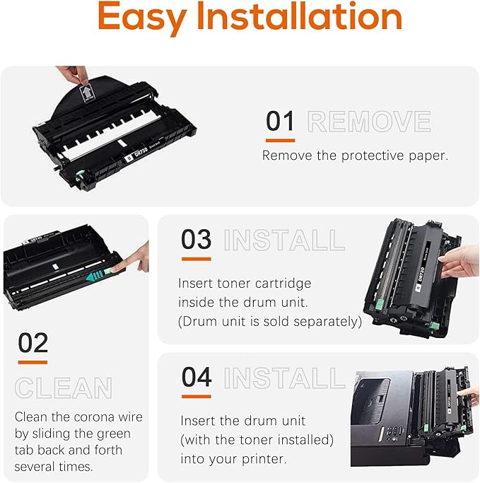 Compatible DR730 Drum Unit (NOT Toner) Replacement for Brother DR730 DR 730 for MFC-L2710DW MFC-L2750DW HL-L2350DW HL-L2395DW HL-L2370DW HL-L2390DW HL-L2379DW DCP-L2550DW Printer (2 Drum)