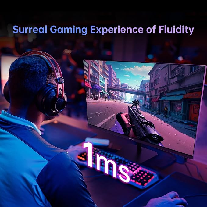 KTC 24.5'' Gaming Monitor 180Hz FHD,Fast IPS 1080P 1 ms, 128% sRGB HDR10,Freesync HDMI x 2 /DP x 1 VESA Tilt Adjustable Xbox PS5 Switch (HDMI Cable Included)