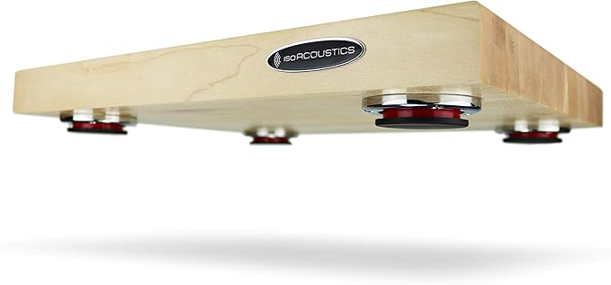 IsoAcoustics Delos Turntable Isolation Butcher Block Series: 1815M1 (18" W x 15" D x 1.75" H) Maple