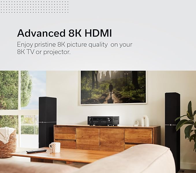 Denon AVR-S770H 7.2 Ch Home Theater Receiver - 8K UHD HDMI Receiver (75W X 7), Wireless Streaming via Built-in HEOS, Bluetooth & Wi-Fi, Dolby TrueHD, DTS Neural:X & DTS:X Surround Sound