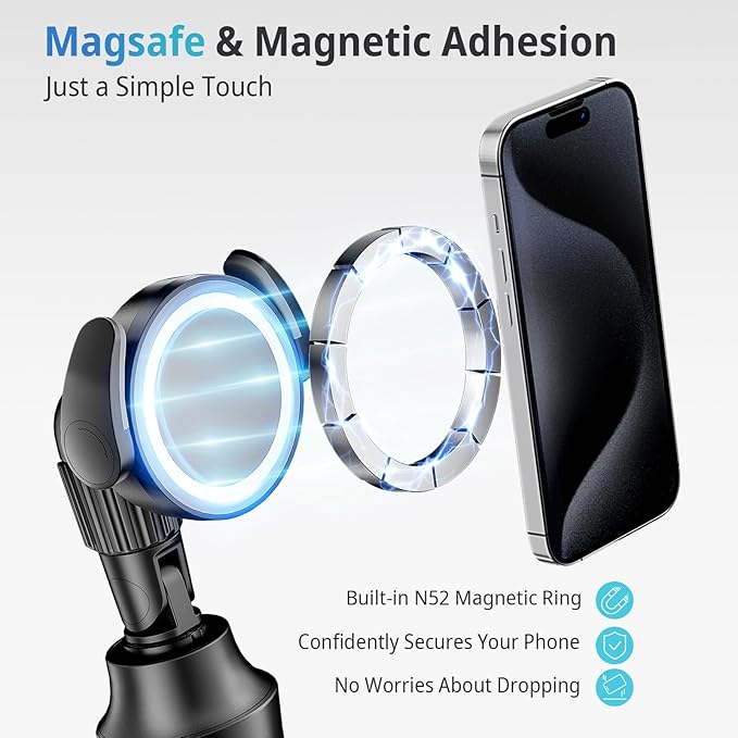 UBeesize 68'' Magnetic Selfie Stick Phone Tripod With Wireless Remote, Extendable Stand, Compatible With MagSafe, for iPhone 15 14 13 12 Series and Android Phones