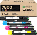 Phaser 7800 High Capacity Toner Cartridge Set 4-Pack Replacement Compatible with Xerox 106R01569 106R01566 106R01567 106R01568 Phaser 7800 7800N 7800DN 7800DX 7800GX Printer Black Cyan Magenta Yellow