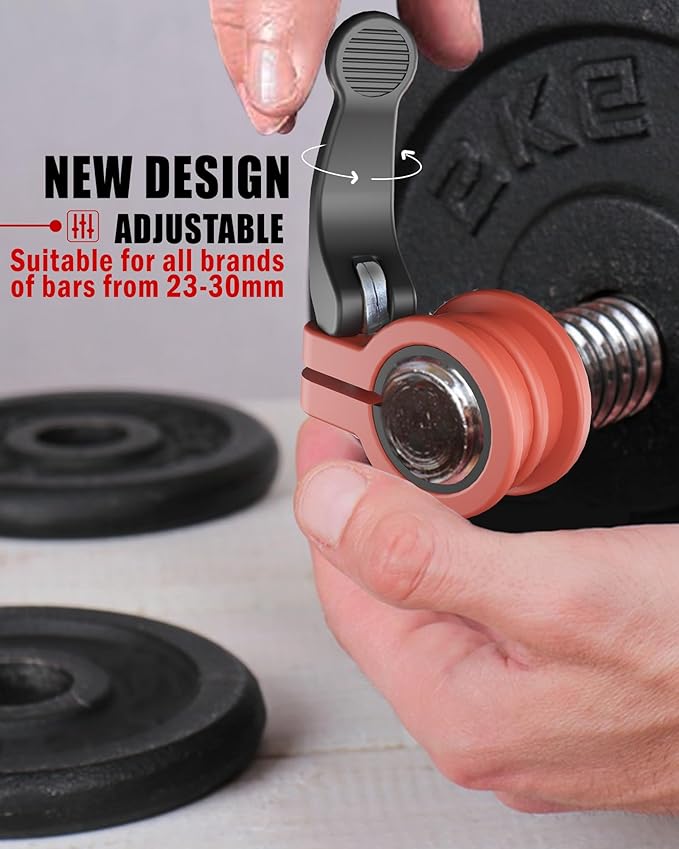 Mini Barbell Clips 1 inch I Multi-Size Adjustable Barbell Collar I 1 inch Barbell ClampsIQuick Release Weight Clips Pair of Locking for Dumbbell Bar