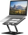 Adjustable Laptop Stand,Ergonomic Foldable Notebook Computer Holder.Compatible with MacBook iPad Dell HP Lenovo ThinkPad Acer ASUS Samsung and More 10-17" Laptops Tablets,Black