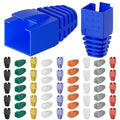 CableGeeker 100-Pack Cat7 / Cat8 RJ45 Strain Relief Boots, RJ45 Boot, Cat 6 Boot, Cat6 Ethernet Boots, Suitable for 8.5mm(0.33in) Ethernet Cables (Square-Press Multicolor)