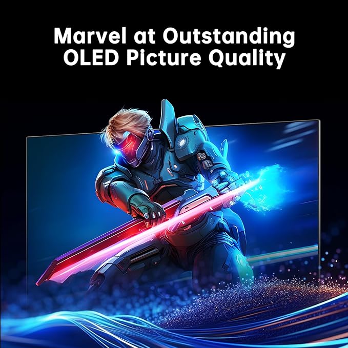 KTC 27-inch OLED Gaming Monitor | QHD 2560x1440P | 240Hz 0.03ms GTG | 1.5M:1 Contrast Ratio | DisplayHDR True Black 400 | 65W USB Type-C | Dual Speakers | Comes with Type-C, HDMI & DP Cables Included