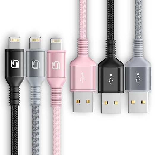 iPhone Charger Cable 10ft, 3Pack MFi Certified Extra Long Lightning Cable 10 Foot Fast Charging Cord Durable Nylon Braided USB Cable for iPhone 14 13 12 11 Pro Max XS XR X 8 7 6s 5 Plus/iPad/AirPods