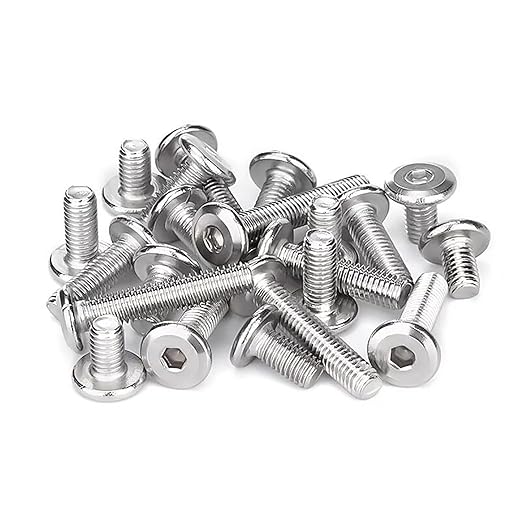 1/4-20 x 2-1/2" (10 Pack) Flat Head Hex Socket Cap Screws Bolts, 304 Stainless Steel 18-8, Hex Drive, Bright Finish, Fully Machine Thread