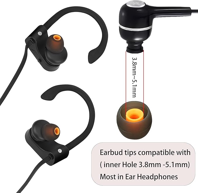 Earbud Replacement Tips Silicone Earbud Tips Ear Bud Covers Fit Most in-Ear - Image 3