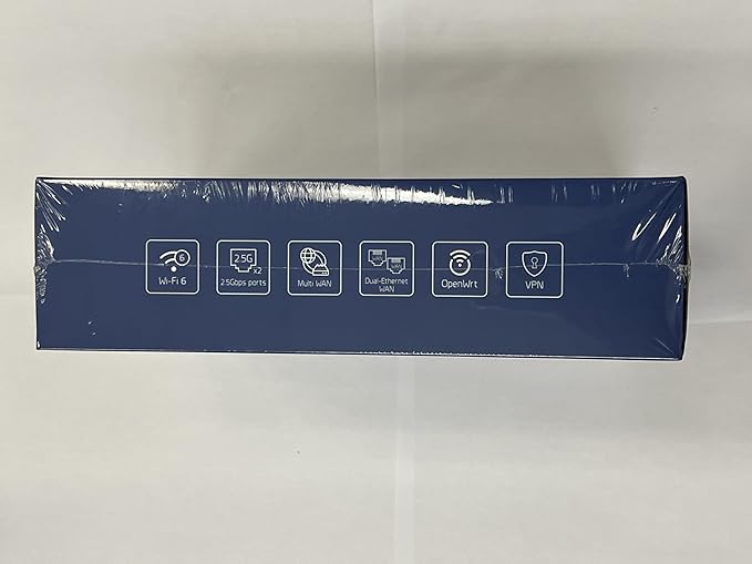 GL.iNet GL-MT6000(Flint 2) WiFi 6 Router with Wide Coverage, High-Speed Gaming Router, 2 x 2.5G Multi-Gig Ports+4 x 1G Ethernet Ports, Mass Device Connectivity, Rapid OpenVpn & WireGuard, 802.11ax