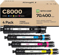 VersaLink C8000 High Capacity Toner Cartridge Set 4-Pack Replacement for Xerox 106R04049 106R04046 106R04047 106R04048 Compatible with Xerox VersaLink C8000 C8000DT C800DTM Printer Black Cyan Magenta