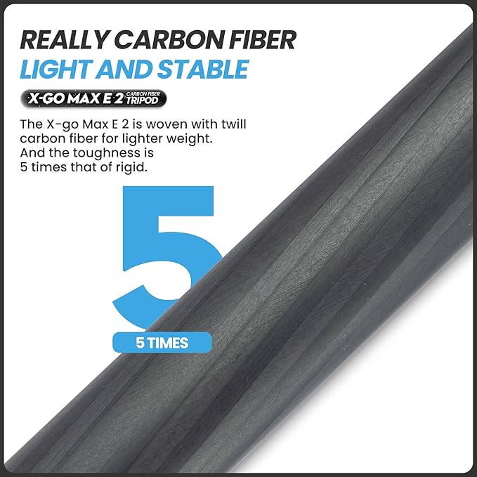 Fotopro 68" Carbon Fiber Travel Tripod, Heavy Duty Camera Tripod with Ball Head, Detachable Monopod with Quick Release Plate and Bag, Load up to 12KG/26lbs