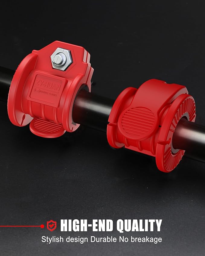 Barbell Clips 1 Inch Quick Release Weight Clamps 0.9-1.18inch Multi-Size Adjustable Olympic Clamps for Bars