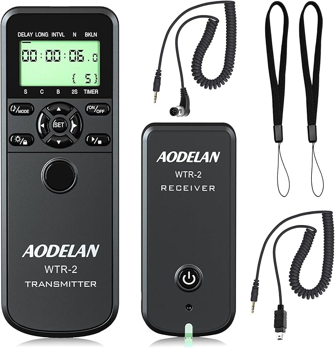 AODELAN Intervalometer Remote for Nikon - Camera Wireless Timer Shutter Release Remote Control for Nikon Z6, Z7, Z9, D850, D810, D750, D7200, Coolpix P1000, P950; Replaces Nikon MC-DC2, MC-30, MC-36A