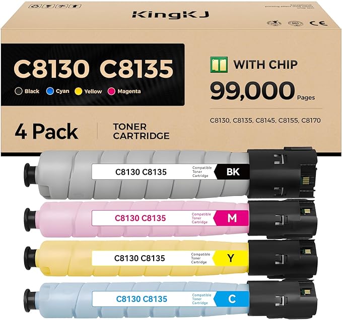 Compatible with Xerox AltaLink C8130 C8135 C8145 C8155 C8170 Toner Cartridge Set 4-Pack High Capacity Replacement for Xerox 006R01746 006R01747 006R01748 006R01749 Printer Black Cyan Magenta Yellow