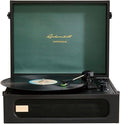 Arkrocket Coryphaeus Vinyl Record Player 3-Speed Bluetooth Input and Output Built-in Speakers with Magnetic Cartridge Auto Off (Black Green)
