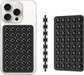 Silicone Double Sided Suction Phone Case Mount, Detachable Hands Free & Strong Grip Holder for Selfies & Videos, Compatible iPhone Android (Black, 1Pack)