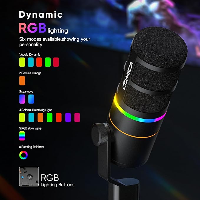 EJoy D10 PRO USB Wireless Gaming Microphone – Boom Arm Mic - Image 4