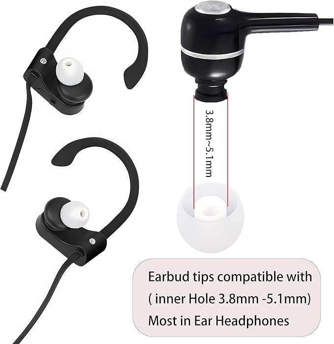 Silicone Replacement Earbud Tips Earbud Covers Fit Most in-Ear Earbuds - Image 3