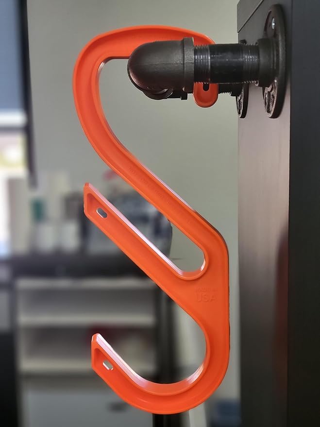 HIGH 5 Hook Double - Heavy Duty, Industrial Safety Hook for Hanging Cables, Cords, Hoses and Welding Leads. 250 lb Capacity (Box of 20)