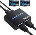 HDMI Splitter 1 in 2 Out 4K, 1x2 Powered HDMI Multi-Port Adapter for Dual Monitor, Support 4K UltraHD 3D HDR, Duplicate/Mirror Screens, Ideal for Xbox Ps5 Ps4 Ps3 Fire Stick Blu-Ray Player HDTV