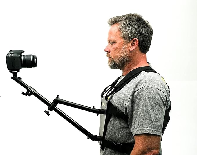 Glide Gear SNC 100 Snorricam Rig – for DSLR, Smartphone – Chest Mount, 3ft Arm, 3.3lb Payload, Lightweight Aluminum Harness