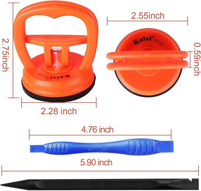 Kaisiking 11 PCS Screen Suction Cup Kit LCD Screen Opening Tools Screen Replacement Tools for iPad, iMac, MacBook, Tablet, Laptop, iPhone, Samsung, Huawei, Etc.