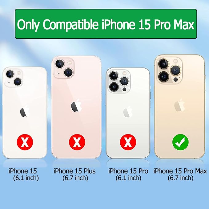 Battery Case for iPhone 15 Pro Max,12000mAh Rechargeable Portable Charging Case with Wireless Charging Compatible for iPhone 15 Pro Max (6.7 inch) with Carplay Extend Battery Pack Charger Case (Black)