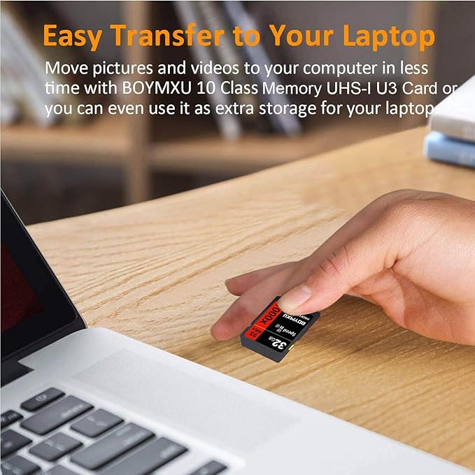 Professional 32GB Class 10 U3 Memory Card - Up to 95MB/s for Cameras & Camcorders - Red/Black
