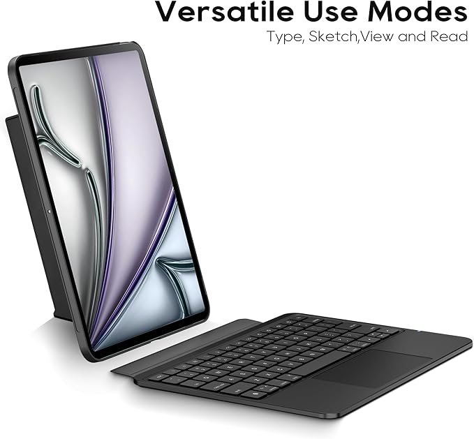 Detachable Keyboard Case for Apple iPad Pro 11 inch (M4) 2024: Wireless Backlit Keyboard with Trackpad, Magnetic Protective Cover