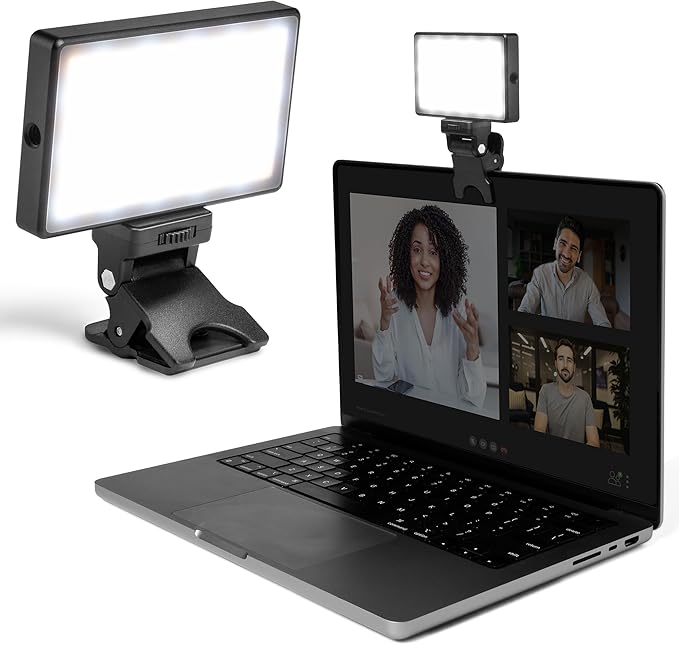 Lume Cube Video Conference Lighting Kit | Live Streaming, Video Conferencing, Remote Working | Lighting Accessory for Laptop, Adjustable Brightness and Color Temperature, Computer Mount Included