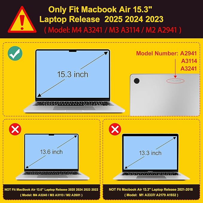 Mektron for 2025 MacBook Air 15 inch M4 Case A3241/ 2024 M3 A3114/ 2023 A2941 M2 Hard Printed Cover with 15.3 Liquid Retina Display Touch ID with Keyboard Skin- Gold Flower S718-Glitter Blue