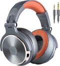 OneOdio Hi-Res Over Ear Headphones for Studio Monitoring and Mixing, Sound Isolation, Protein Leather Earcups, 50mm Driver Unit, Wired Headphones for AMP Guitar Keyboard (Pro-50 Metallic Blue)