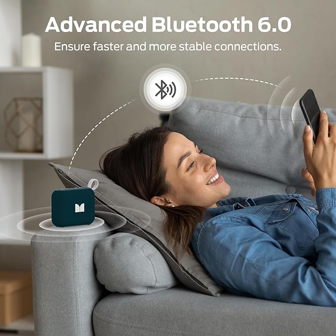 Monster Cube 1 Portable Bluetooth Speaker, IPX7 Waterproof, Bluetooth 6.0, 20H Playtime, Powerful Stereo Sound, Speaker for Home, Outdoors and Travel, Blue