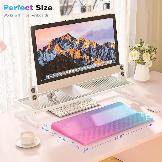 Ospelelf Ergonomic Keyboard Wrist Rest Pad Comfortable Keyboard Stand Riser Holder Pad for Office Gaming