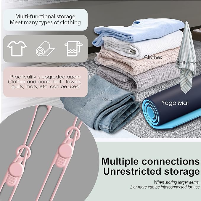 Nearockle 16Pcs Silicone Cable Straps Wire Organizer for Bundling Earphone, Phone Charger, Computer Cords, Reusable Cable Ties Cord Organizer in Home,Office,Kitchen,School(Pink)