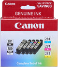 Canon PGI-280XL/CLI-281 5 Color Pack Compatible to TR8520, TR7520, TS9120 Series,TS8120 Series, TS6120 Series