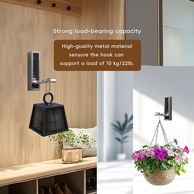 Folding Wall Hooks,4 Pack Rustproof Zinc Alloy Folding Coat Hooks,Heavy Duty Foldable Gold Wall Hooks for Hanging Clothes,Hat,Towel,Bathrobe,Key,Bag,Backpack (Gray)
