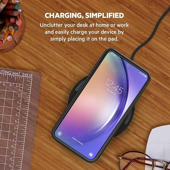Battery Case for Galaxy A54,Enhanced [12000mAh]Ultra Thin Portable Protective Qi Wireless Charging Case Compatible with Galaxy A54 (6.4inch) Rechargeable Extended Battery Charger Case (Black)