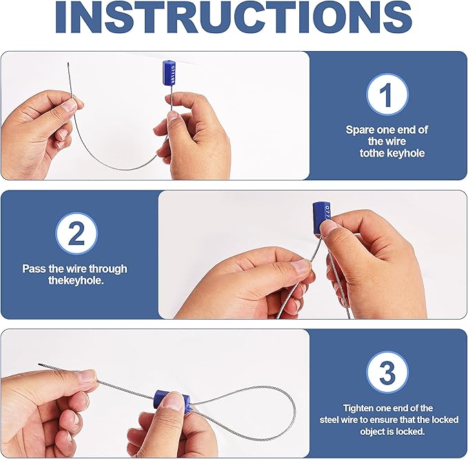 240 Pieces Security Cable Seals, Metal Number Security Tags for Truck, Trailers, Cargo, Containers, Vans, Oil Tank, Milk Vehicle (Yellow, 240 Pack)